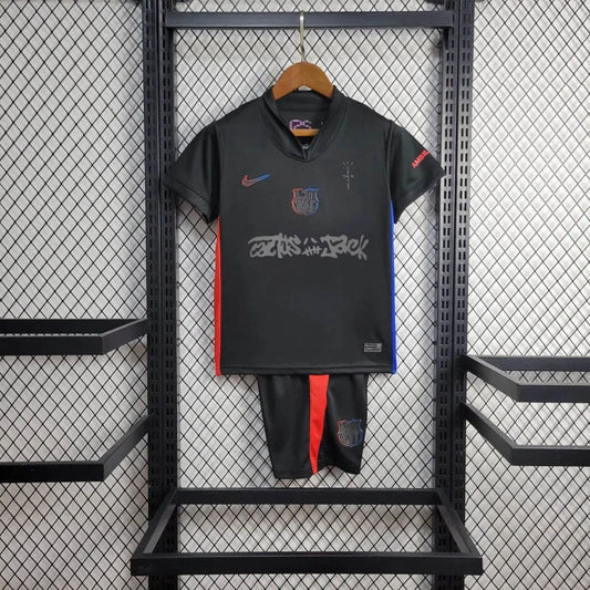 Barca x Travis Scott 2024 Away Jersey Kids