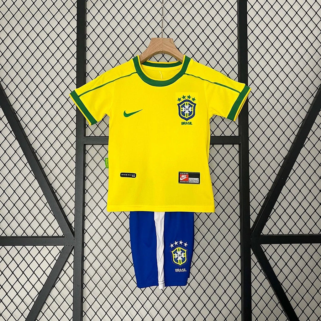 Brazil 1998 Home Jersey Kids