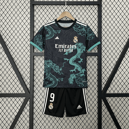 Real Madrid 2025 Chinese Dragon Emerald Special Jersey Kids