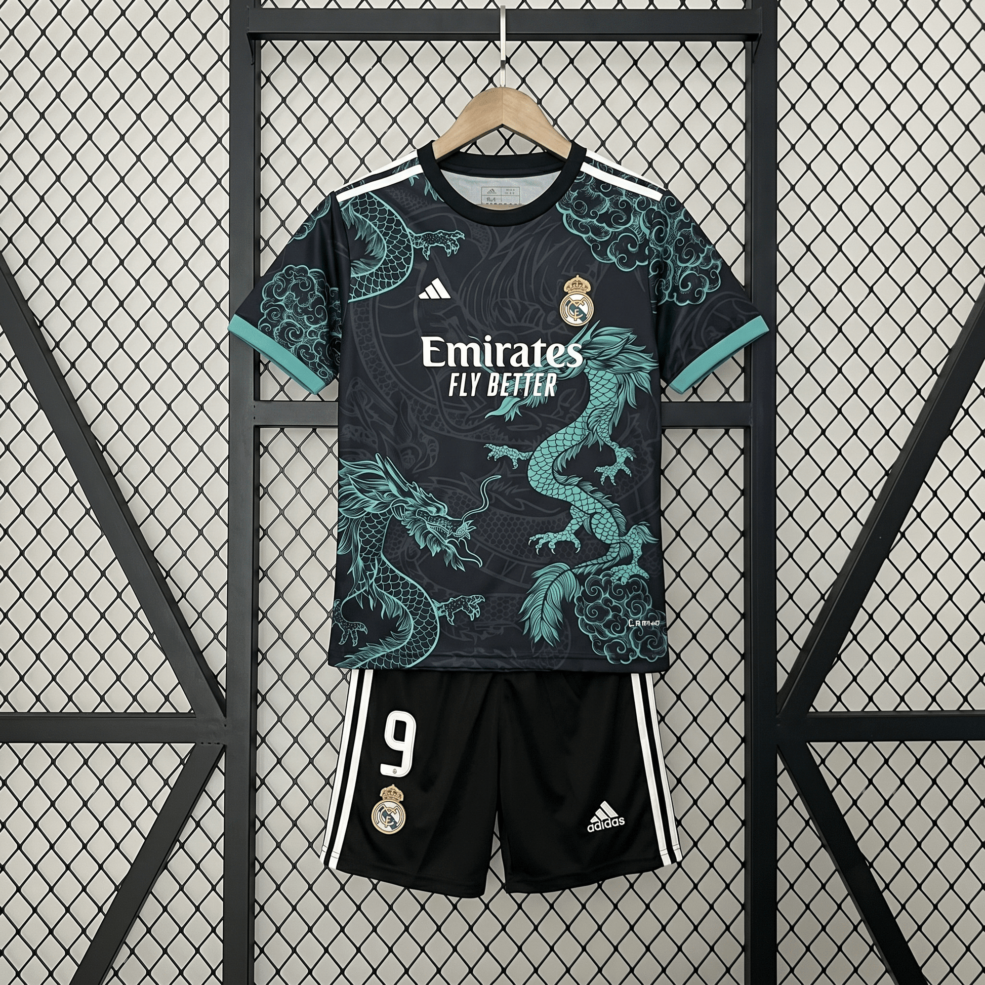 Real Madrid 2025 Chinese Dragon Emerald Special Jersey Kids