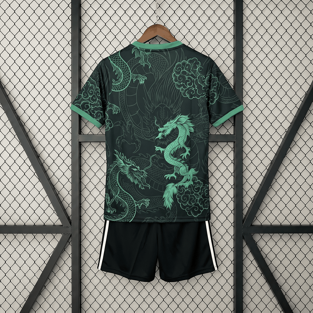 Real Madrid 2025 Chinese Dragon Emerald Special Jersey Kids